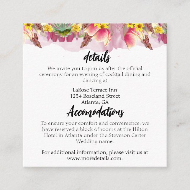 Botaniska Blommigten Garden Tilläggskort (Framsida)