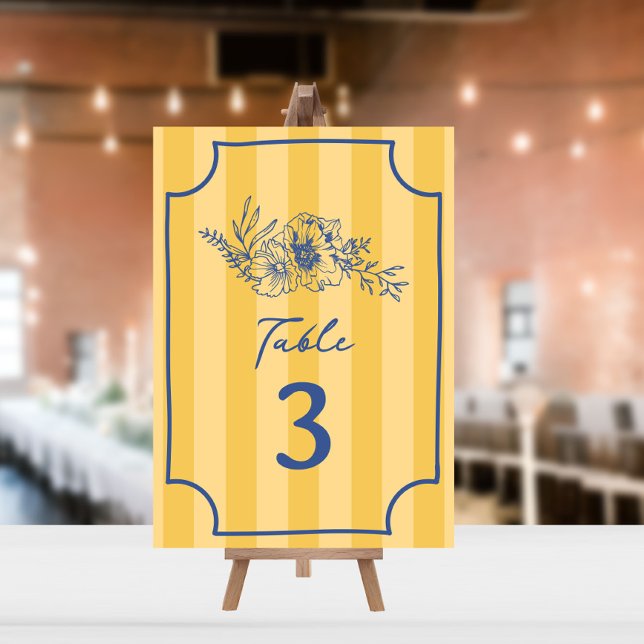 Botaniska Blommigten Gult Rand Bröllop Inbjudningar (Skapare uppladdad)