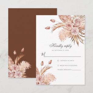 Botaniska Blommigten Pampas Grass Watercolor OSA Kort