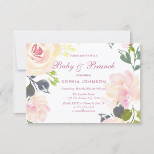 Botaniska Blommigten Sweet Baby & Brunch Inbjudan