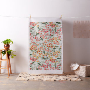 botaniska blommor av orkidétittar Vintage Tyg