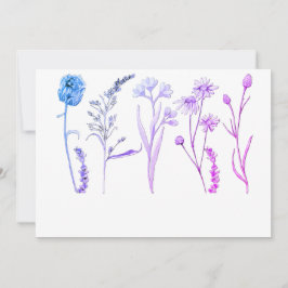 Botaniska blommor för bröllop, shower och eveneman inbjudningar