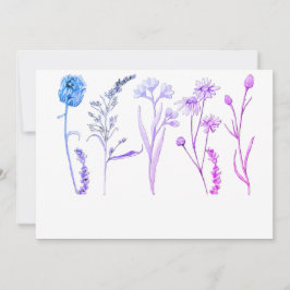Botaniska blommor för bröllop, shower och eveneman inbjudningar