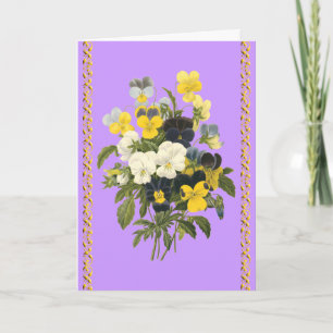 Botaniska blommor för grattis på kort