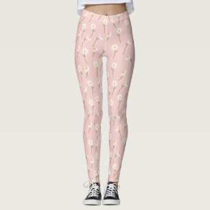 Botaniska blommor i Modern Watercolor Blommigt Leggings