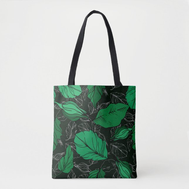 botaniska blommor i ro blommigt. VILD VÅR LÖV w Tygkasse (Framsida)