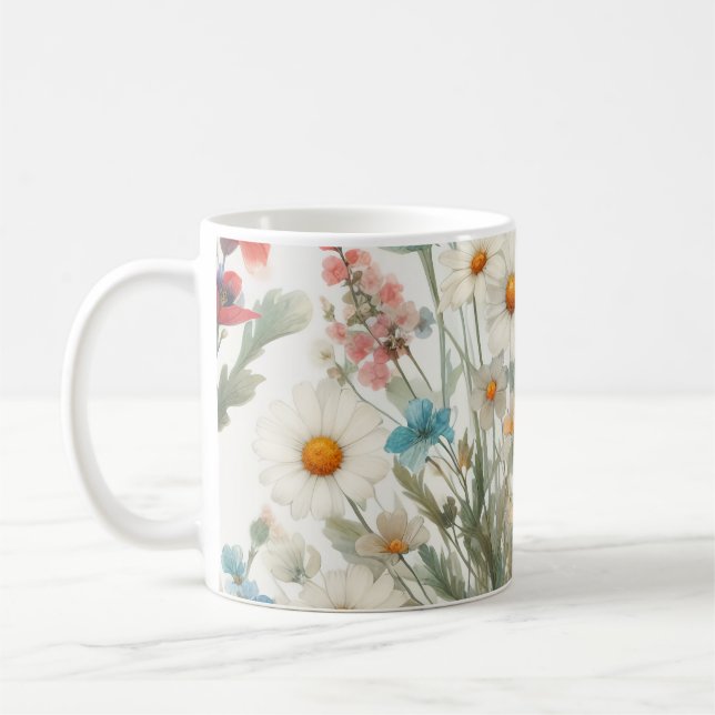 Botaniska blommor kaffemugg (Vänster)