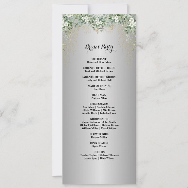 Botaniska blommor som introducerar Radiant Brudens (Framsida)