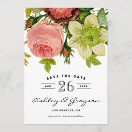 Botaniska blommor Spara datumet Annonsering