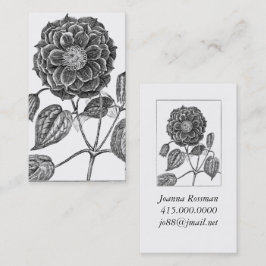 Botaniska blommor visitkort