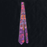 Botaniska blomningslampor Mönster vid Lila Slips<br><div class="desc">Lägg till en popo från färg till valfri plats med den här fet färgstarka Blommigten Pap Art Mönster Neck Tie.</div>
