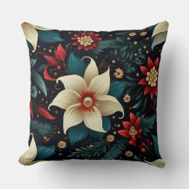 Botaniska blomstblommor kudde