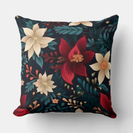 Botaniska blomstblommor kudde