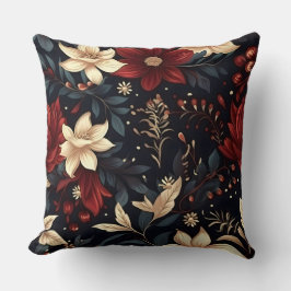 Botaniska blomstblommor kudde