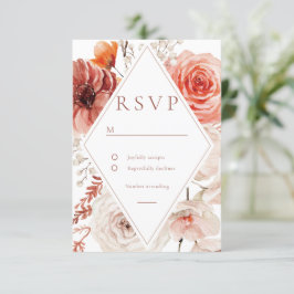 Botaniska Boho Blommigt Ram Bröllop OSA Kort