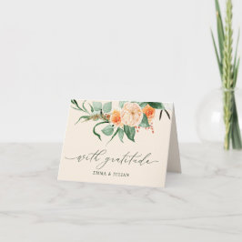 Botaniska Boho Greenery Personlig Namn Bröllop Tack Kort