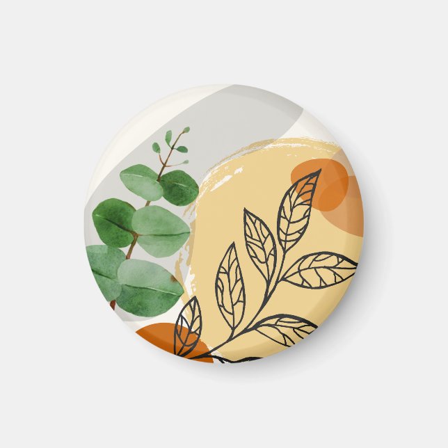 Botaniska Boho-Gröntens Orange Magnet (Framsidan)