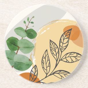 Botaniska Boho-Gröntens Orange Underlägg