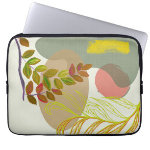 Botaniska Boho-Gultens Grönt Laptop Fodral