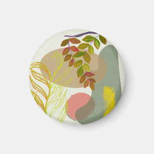 Botaniska Boho-Gultens Grönt Magnet