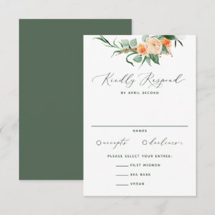 Botaniska Boho-Neutralten Greenery Blommigt Bröllo OSA Kort