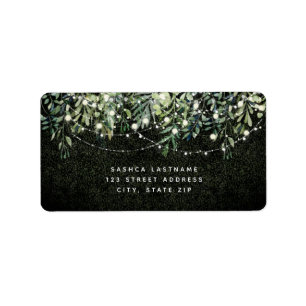 Botaniska Boxwood Bröllop Greenery Ljus Bröllop Adressetikett