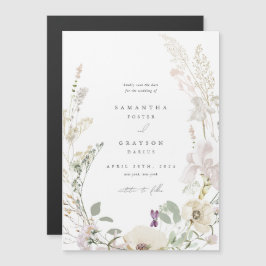 Botaniska Bröllop spara datum Magnet