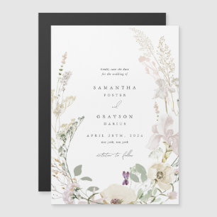 Botaniska Bröllop spara datum Magnet