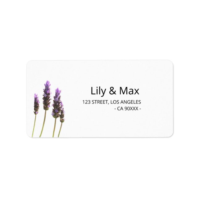 Botaniska bröllopsreturadressetiketter adressetikett (Framsidan)