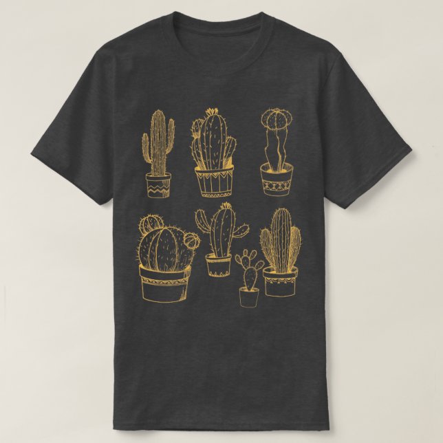 Botaniska Cacti T Shirt (Design framsida)
