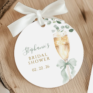 Botaniska Champagne Bröllopsdusch Presentkort Tags Gåvor Etiketter