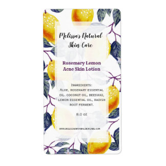 Botaniska citroner - lista över hemmakontoingredie fraktsedel