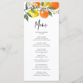 Botaniska citroner och Orangar Sommaren Bröllop Meny