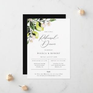 Botaniska citroner: "Rehearsal Dinner Kallelse" Meddelande