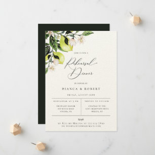 Botaniska citroner: "Rehearsal Dinner Kallelse" Meddelande