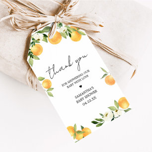 Botaniska Citrus Orange Little Cutie Favor Tag Presentetikett