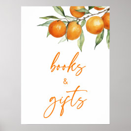 Botaniska citrusfrukter, babyskor, Bokar och gåvor Poster