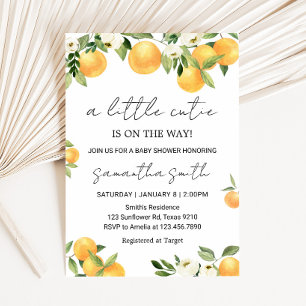 Botaniska citrusfrukter Orange Little Cutie Baby S Inbjudningar