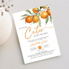 Botaniska citrusfrukter Orange Little Cutie Baby S Inbjudningar