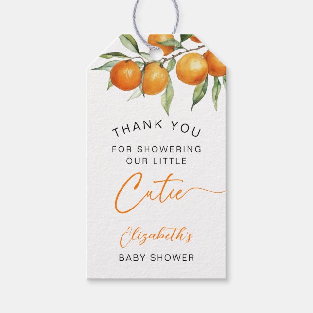 Botaniska citrusfrukter Orange Little Cutie Baby S Presentetikett (Framsidan)