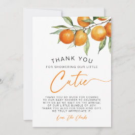 Botaniska citrusfrukter Orange Little Cutie Baby S Tack Kort