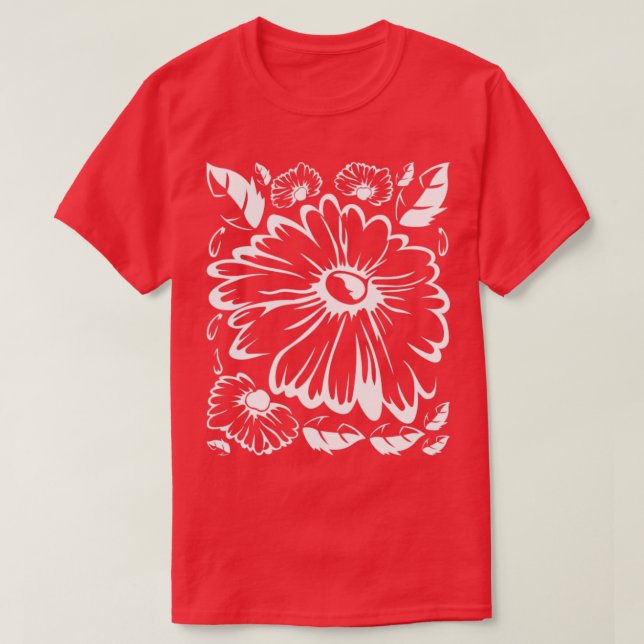 Botaniska Daisy Gardener Blommigt Natur Daisy Flo T Shirt (Design framsida)