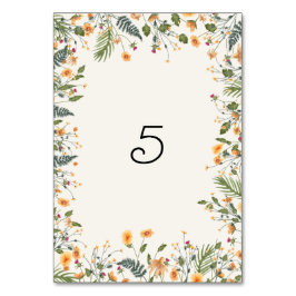 Botaniska Daisyn Daffodils Peony Flowers Bröllop Bordsnummer