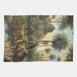 Botaniska: drunkningsolyckor i djungeln nära en fl kökshandduk