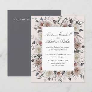 Botaniska Dusty Ro Grått Goth Romantic Bröllop
