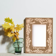 Botaniska Eleganten Blommigt Gräns födelsedag och 