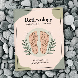 Botaniska element & Fotavtryck - Reflexologi Flygblad