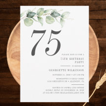 Botaniska Eucalyptus Greenery 75:e Birthday