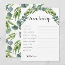 Botaniska eukalyptus Baby Shower Önskemål för Baby