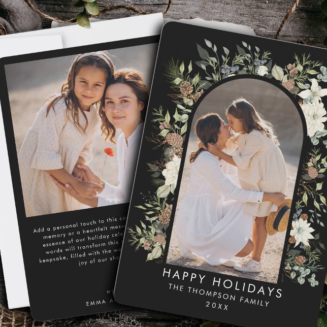 Botaniska eukalyptus Greenery-Anpassningsbarna jul Julkort (Skapare uppladdad)